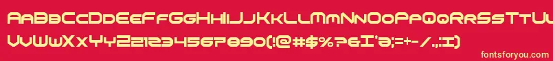 omniboyxtracond Font – Yellow Fonts on Red Background