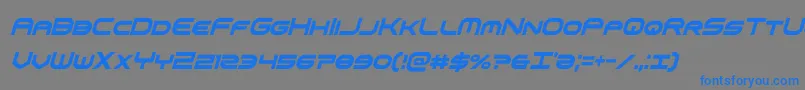 omniboyxtracondital Font – Blue Fonts on Gray Background