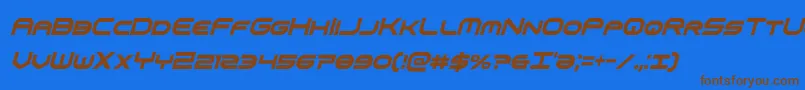 omniboyxtracondital Font – Brown Fonts on Blue Background