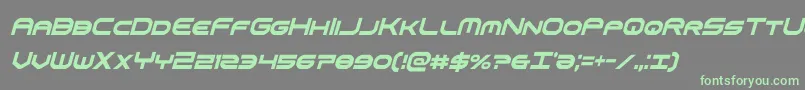 omniboyxtracondital Font – Green Fonts on Gray Background