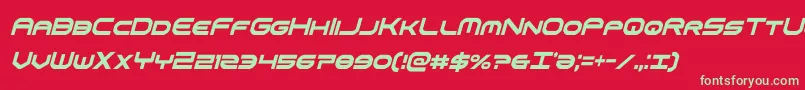 omniboyxtracondital Font – Green Fonts on Red Background