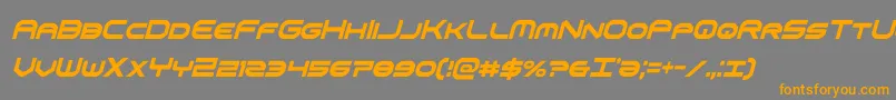 omniboyxtracondital Font – Orange Fonts on Gray Background