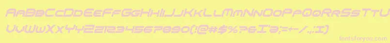 omniboyxtracondital Font – Pink Fonts on Yellow Background