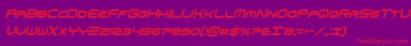 omniboyxtracondital Font – Red Fonts on Purple Background