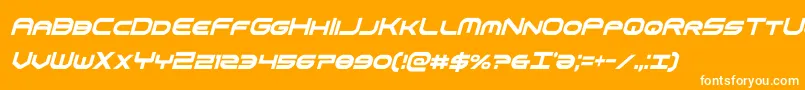 omniboyxtracondital Font – White Fonts on Orange Background