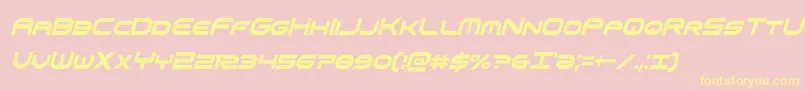 omniboyxtracondital Font – Yellow Fonts on Pink Background