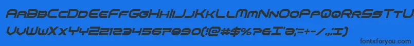 omniboyxtracondital Font – Black Fonts on Blue Background