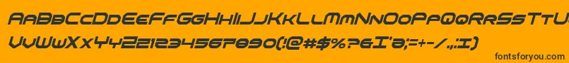 omniboyxtracondital Font – Black Fonts on Orange Background