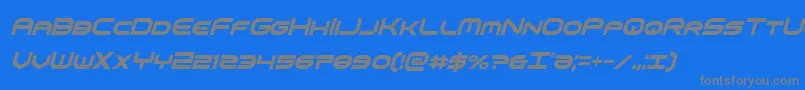omniboyxtracondital Font – Gray Fonts on Blue Background