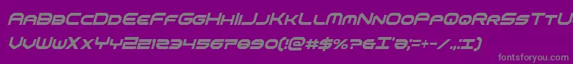 omniboyxtracondital Font – Gray Fonts on Purple Background