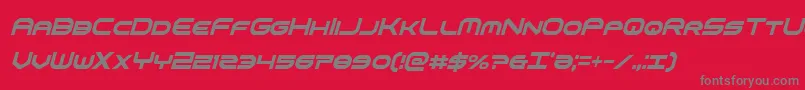 omniboyxtracondital Font – Gray Fonts on Red Background