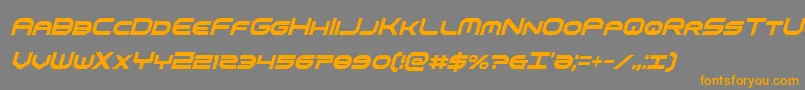 omniboyxtracondital Font – Orange Fonts on Gray Background