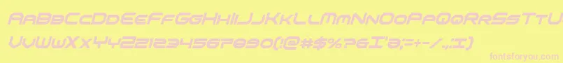 omniboyxtracondital Font – Pink Fonts on Yellow Background