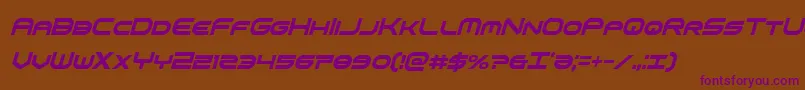 omniboyxtracondital Font – Purple Fonts on Brown Background