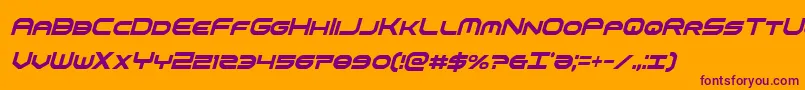 omniboyxtracondital Font – Purple Fonts on Orange Background