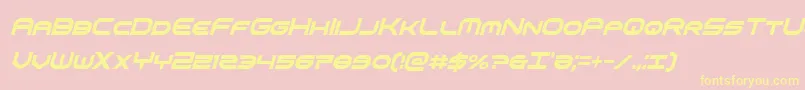 omniboyxtracondital Font – Yellow Fonts on Pink Background