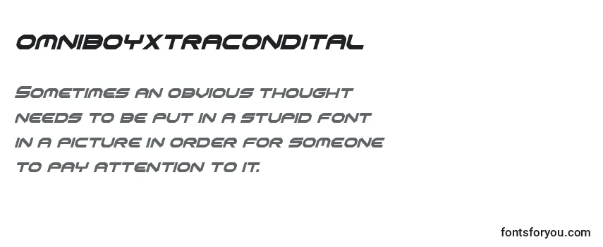 Review of the Omniboyxtracondital (136067) Font