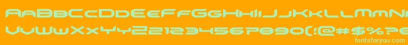 omnigirl Font – Green Fonts on Orange Background