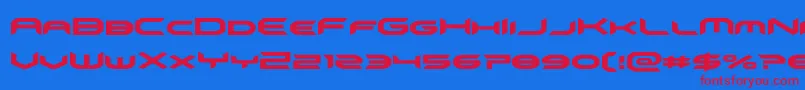 omnigirl Font – Red Fonts on Blue Background