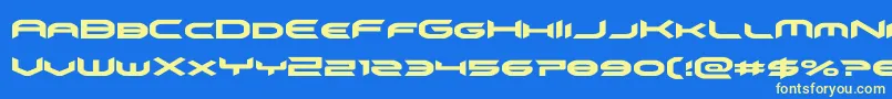 omnigirl Font – Yellow Fonts on Blue Background