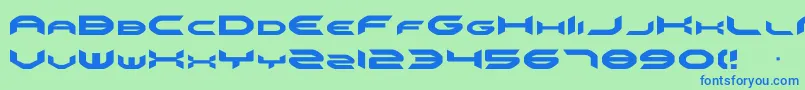 omnigirl Font – Blue Fonts on Green Background
