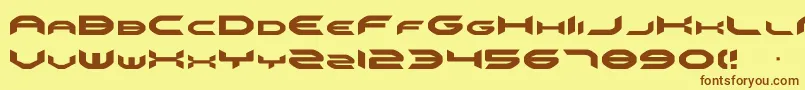 omnigirl-fontti – ruskeat fontit keltaisella taustalla