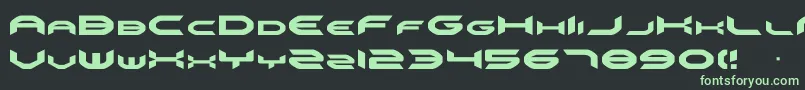 omnigirl-fontti – vihreät fontit mustalla taustalla