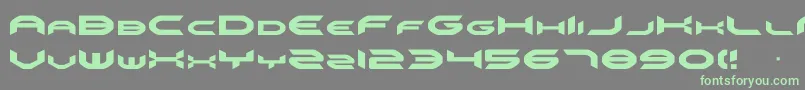 omnigirl Font – Green Fonts on Gray Background