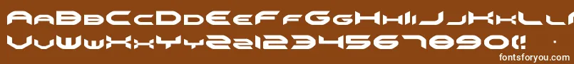 omnigirl-fontti – valkoiset fontit ruskealla taustalla