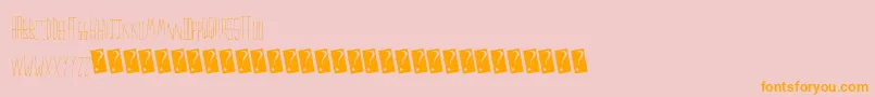 Thinfine Font – Orange Fonts on Pink Background