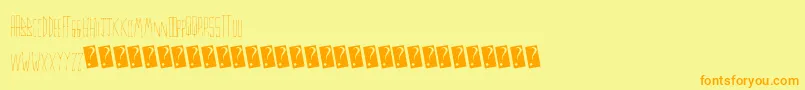 Thinfine Font – Orange Fonts on Yellow Background
