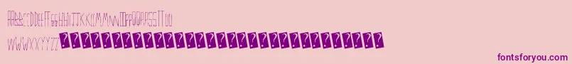 Thinfine Font – Purple Fonts on Pink Background