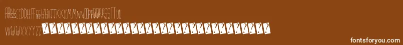 Thinfine Font – White Fonts on Brown Background