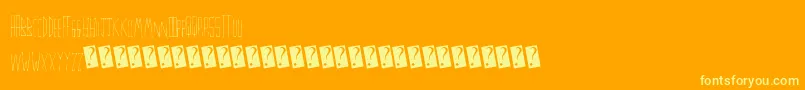 Thinfine Font – Yellow Fonts on Orange Background