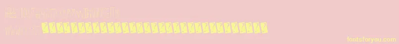 Thinfine Font – Yellow Fonts on Pink Background