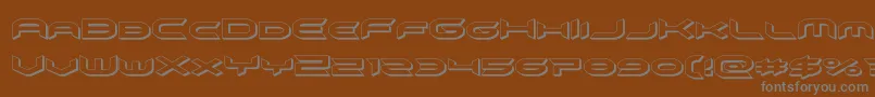 omnigirl3d Font – Gray Fonts on Brown Background