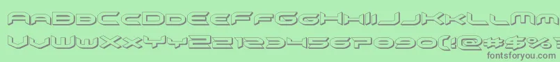 omnigirl3d Font – Gray Fonts on Green Background