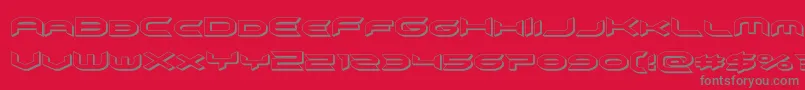 フォントomnigirl3d – 赤い背景に灰色の文字