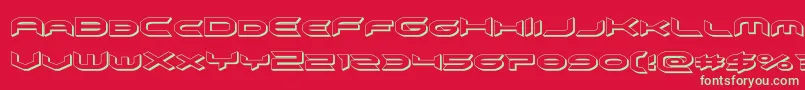 Шрифт omnigirl3d – зелёные шрифты на красном фоне