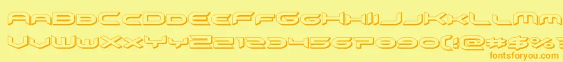 omnigirl3d Font – Orange Fonts on Yellow Background