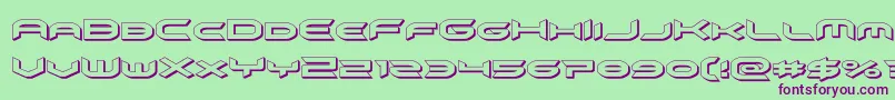Шрифт omnigirl3d – фиолетовые шрифты на зелёном фоне