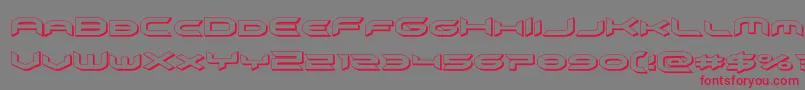 omnigirl3d Font – Red Fonts on Gray Background