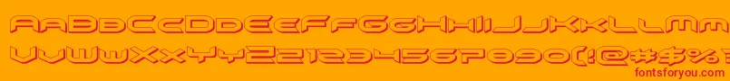 Шрифт omnigirl3d – красные шрифты на оранжевом фоне
