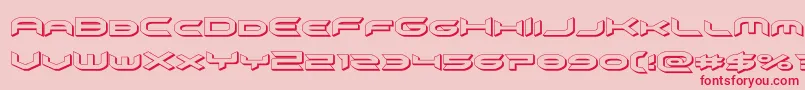 omnigirl3d Font – Red Fonts on Pink Background