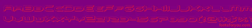 Police omnigirl3d – polices rouges sur fond violet