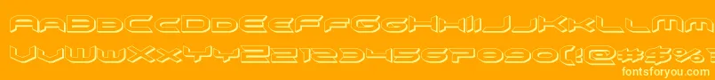 フォントomnigirl3d – オレンジの背景に黄色の文字