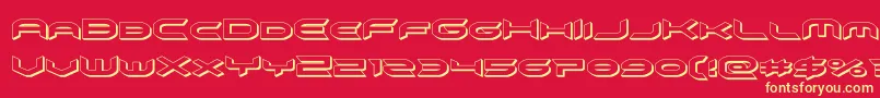 omnigirl3d Font – Yellow Fonts on Red Background