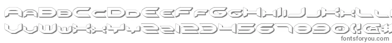 omnigirl3d-Schriftart – Graue Schriften auf weißem Hintergrund