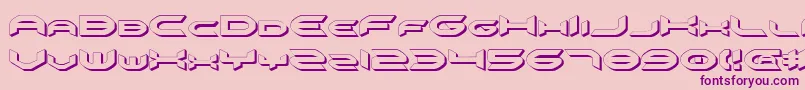 omnigirl3d Font – Purple Fonts on Pink Background