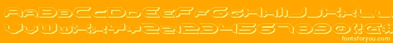 omnigirl3d Font – Yellow Fonts on Orange Background